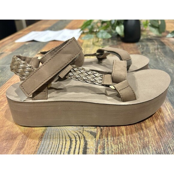 Teva Shoes - Tevas Universal Flatform Interweave Sandal Brown Boho Chi Whimsy Size 9 Beach